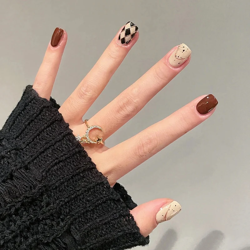 Themed Nail Art Press-On Nails with Cute Character and Bow Designs Stornfield