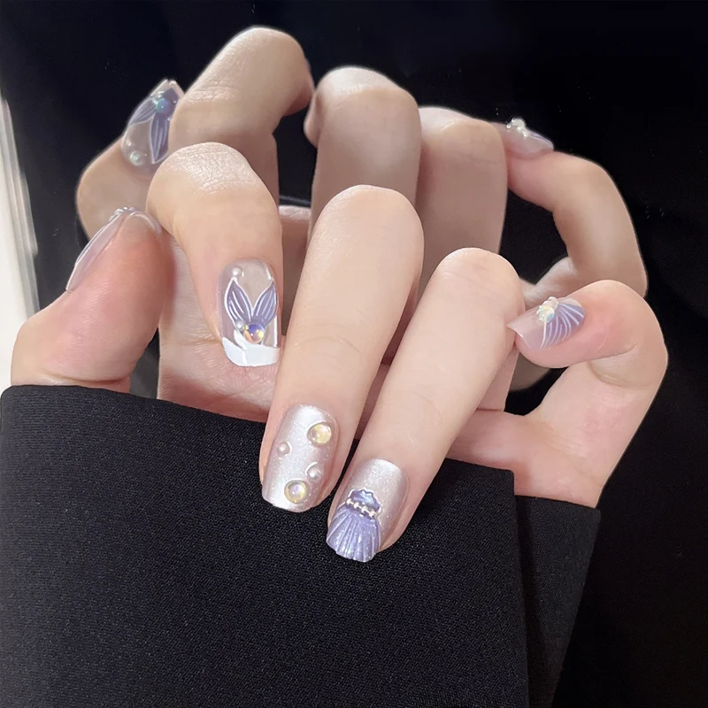 Themed Nail Art Press-On Nails with Cute Character and Bow Designs Stornfield