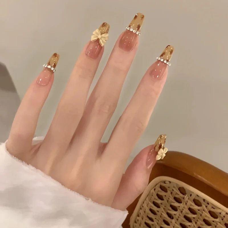 Themed Nail Art Press-On Nails with Cute Character and Bow Designs Stornfield