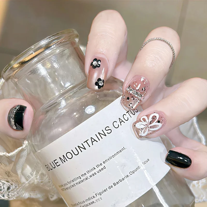Themed Nail Art Press-On Nails with Cute Character and Bow Designs Stornfield