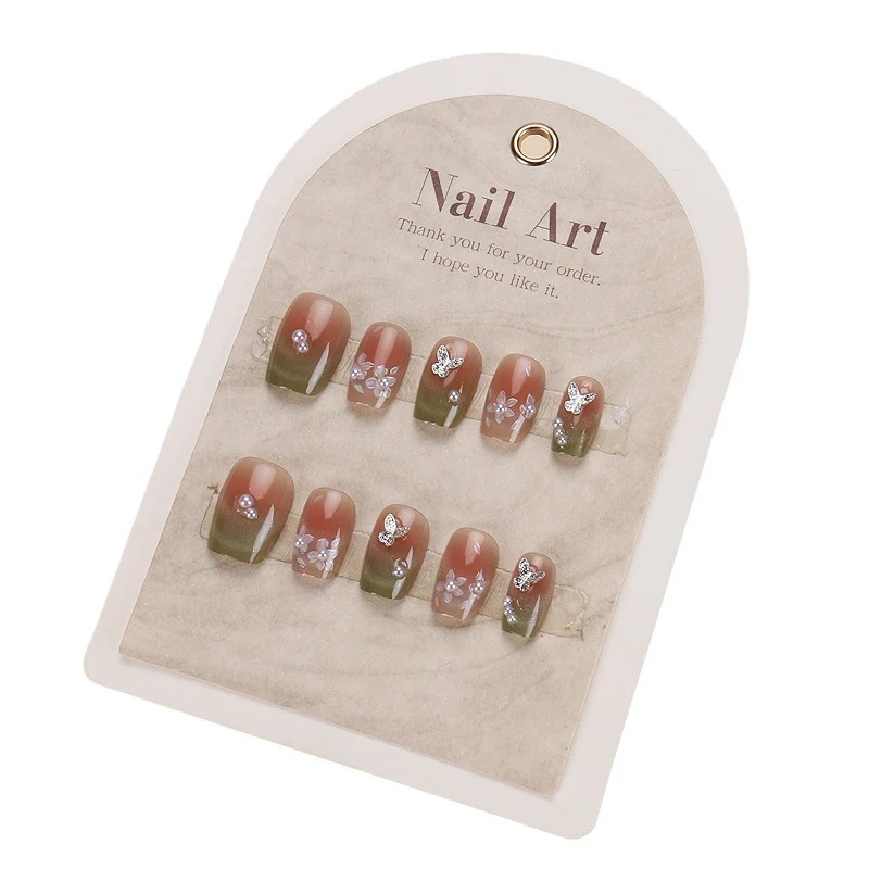 Floral Butterfly Press-On Nail Art Stornfield