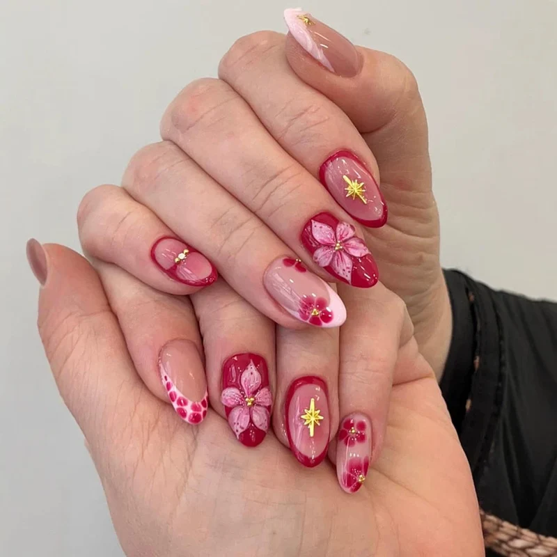 Floral Art Press-On Nail Set Stornfield