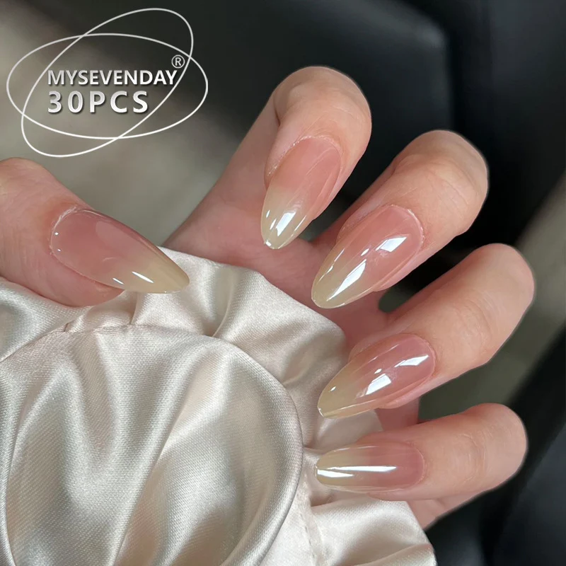 Elegant Stiletto Press-On Nail Set with Natural Ombre Finish Stornfield