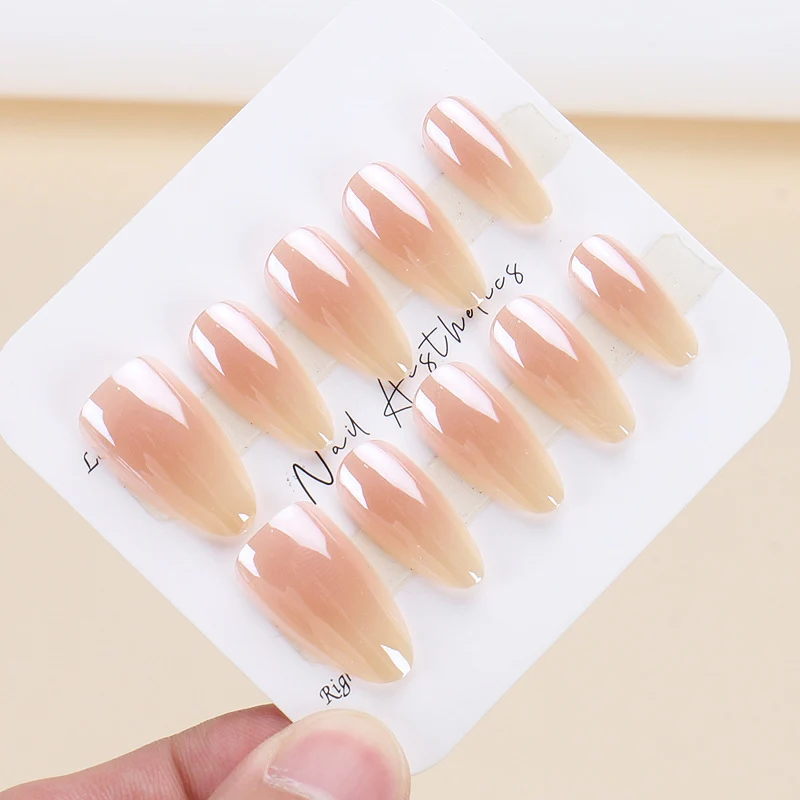Elegant Stiletto Press-On Nail Set with Natural Ombre Finish Stornfield