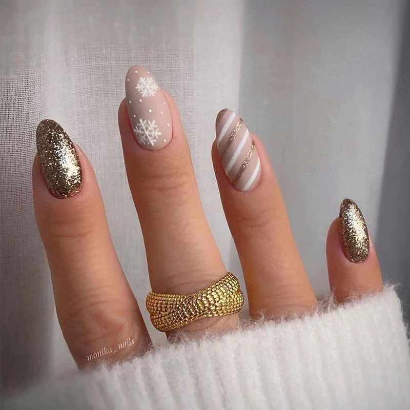 Elegant Stiletto Press-On Nail Art with Rhinestone Accents Stornfield