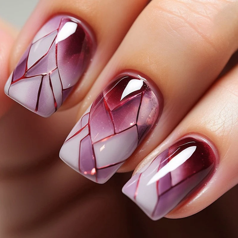 Elegant Stiletto Press-On Nail Art with Rhinestone Accents Stornfield