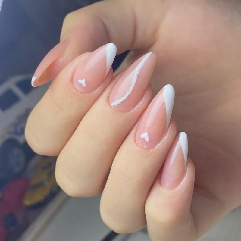Elegant Stiletto Press-On Nail Art with Rhinestone Accents Stornfield
