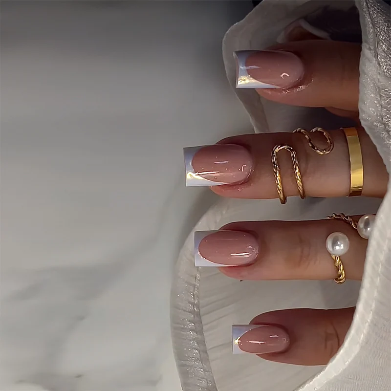 Elegant Stiletto Press-On Nail Art with Rhinestone Accents Stornfield