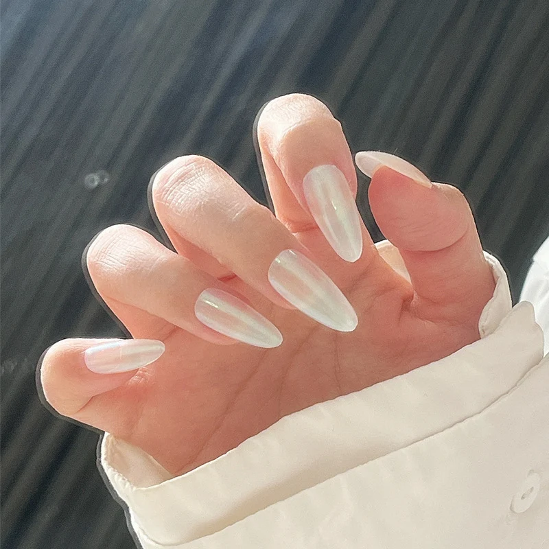 Elegant Stiletto Press-On Nail Art with Rhinestone Accents Stornfield