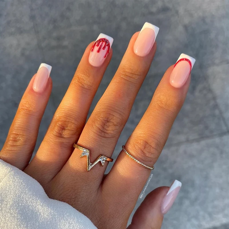Elegant Stiletto Press-On Nail Art with Rhinestone Accents Stornfield