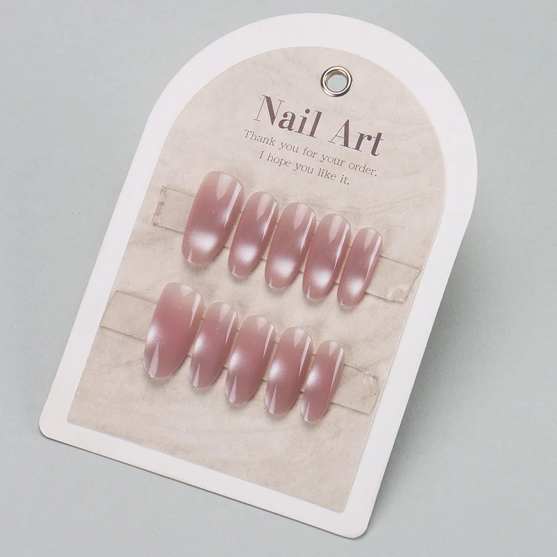 Elegant Press-On Nail Tips with Gold Accents Stornfield
