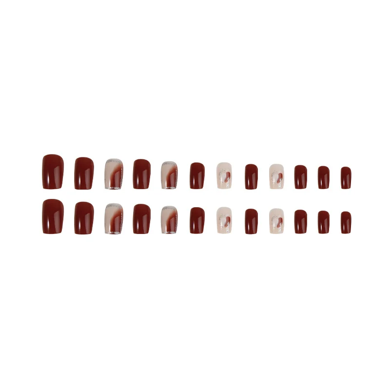 Elegant Press-On Nail Set with Sparkling Tip Accents Stornfield