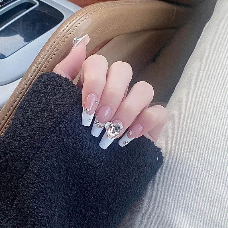 Press-On Nail Design Set with Artistic Holographic Elements Stornfield