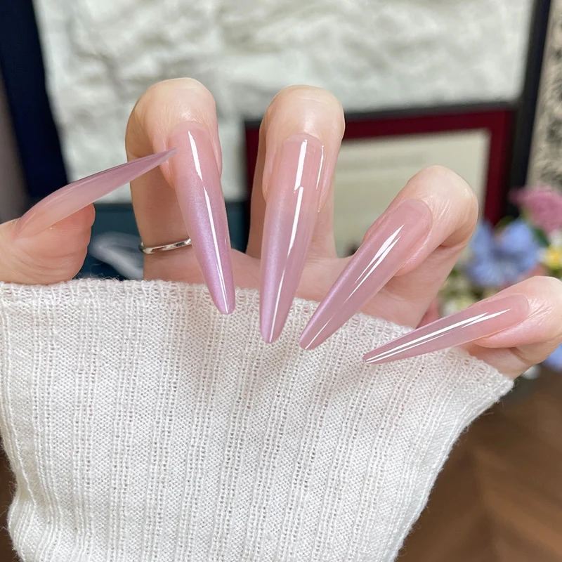 Premium Stiletto Press-On Nails with Glossy Finish Stornfield