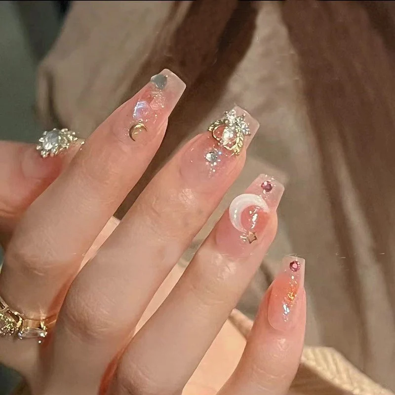 Premium Rhinestone-Embellished Press-On Nails Stornfield