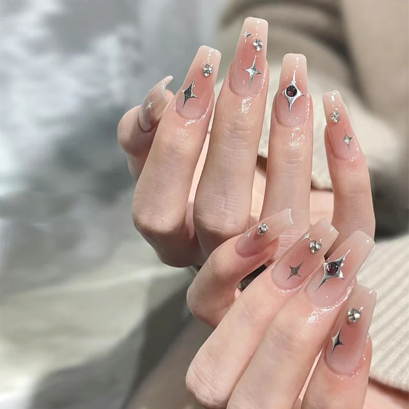 Premium Rhinestone-Embellished Press-On Nails Stornfield