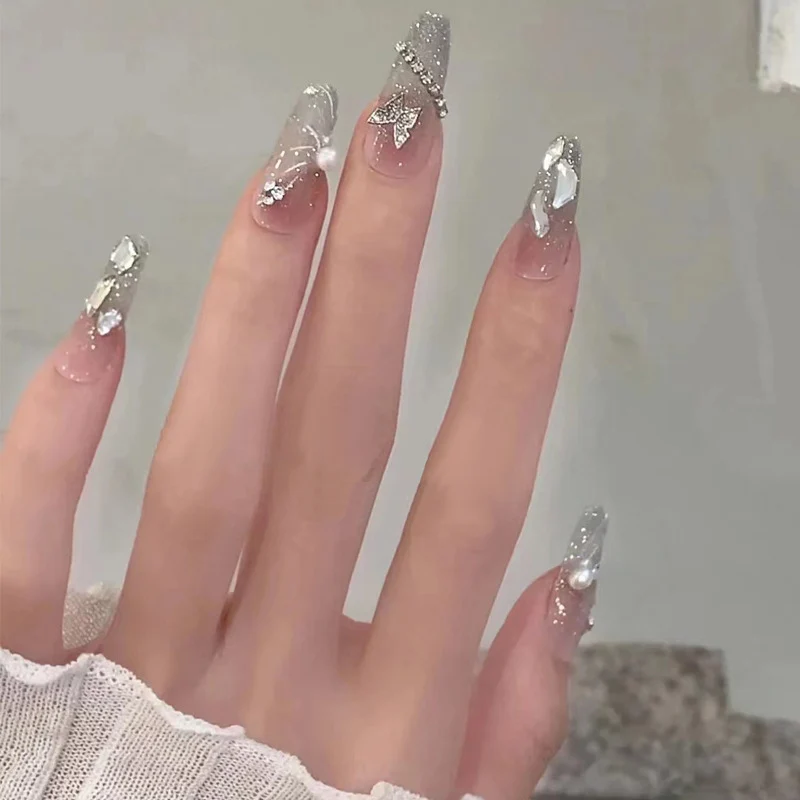 Premium Rhinestone-Embellished Press-On Nails Stornfield