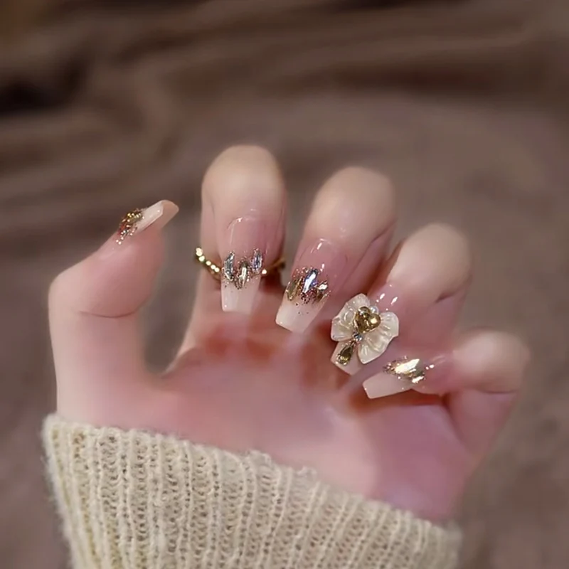 Premium Rhinestone-Embellished Press-On Nails Stornfield