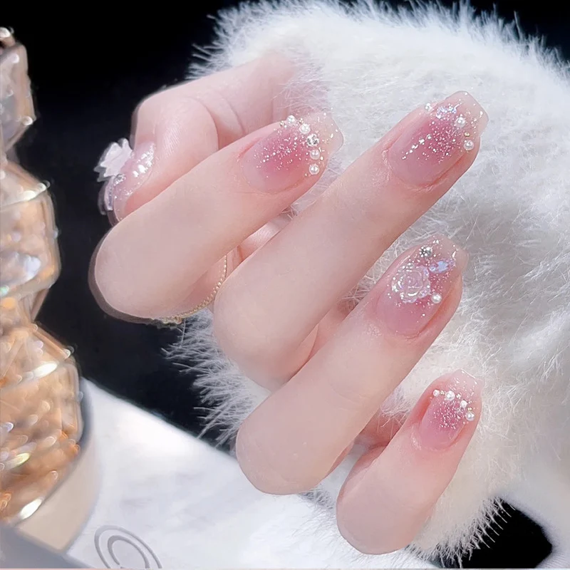 Premium Rhinestone-Embellished Press-On Nails Stornfield