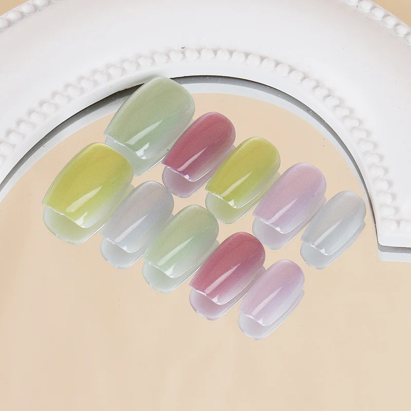 Premium Pastel Ombre Press-On Nail Set Stornfield