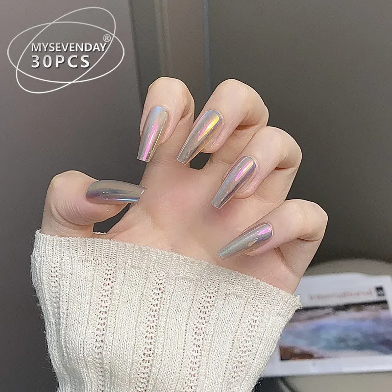 Premium Long Stiletto Press-On Nails with Iridescent Finish Stornfield