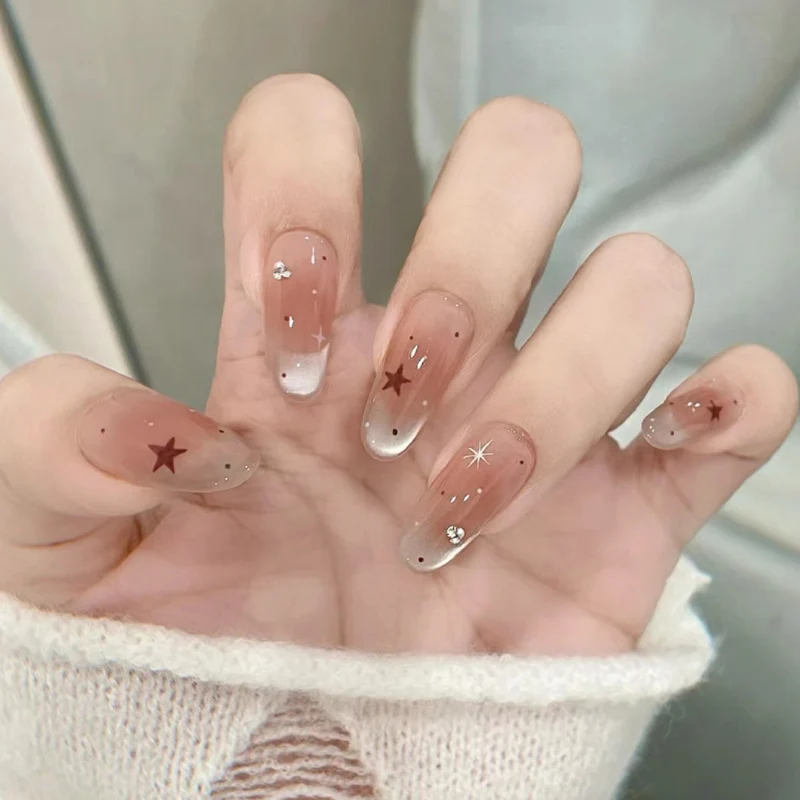 Premium Long Almond-Shaped Press-On Nails Stornfield