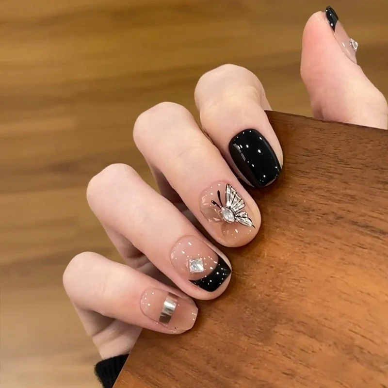 Premium Long Almond-Shaped Press-On Nails Stornfield