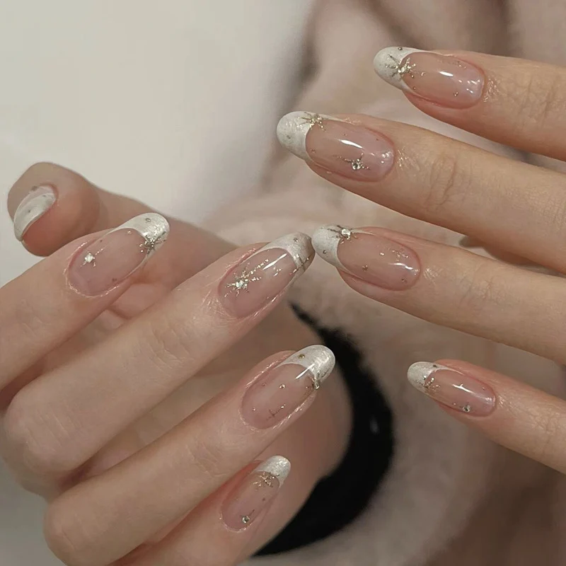 Premium Long Almond-Shaped Press-On Nails Stornfield