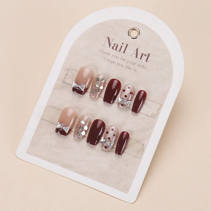 Premium Long Almond-Shaped Press-On Nails Stornfield