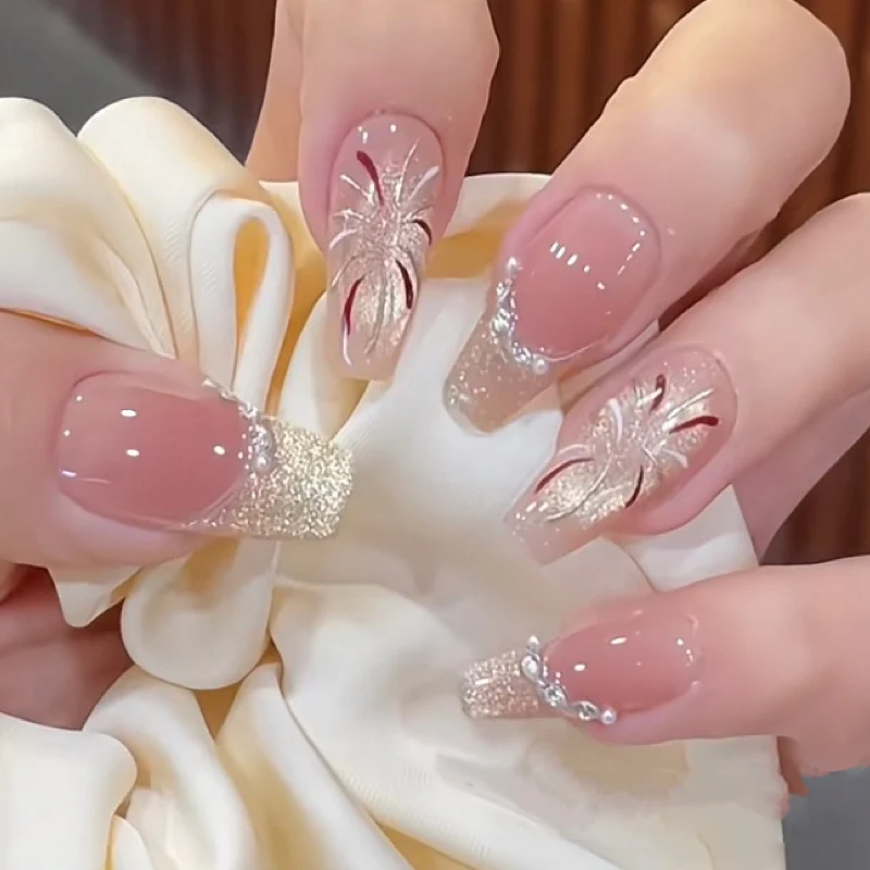 Premium Long Almond-Shaped Press-On Nails Stornfield