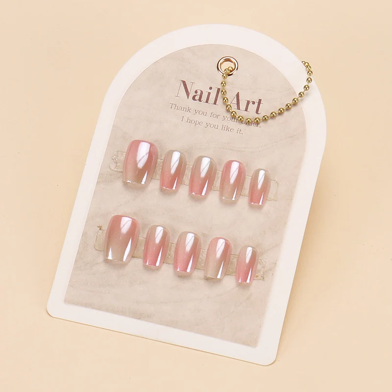 Premium Glossy Press-On Nail Set with Gradient Finish Stornfield