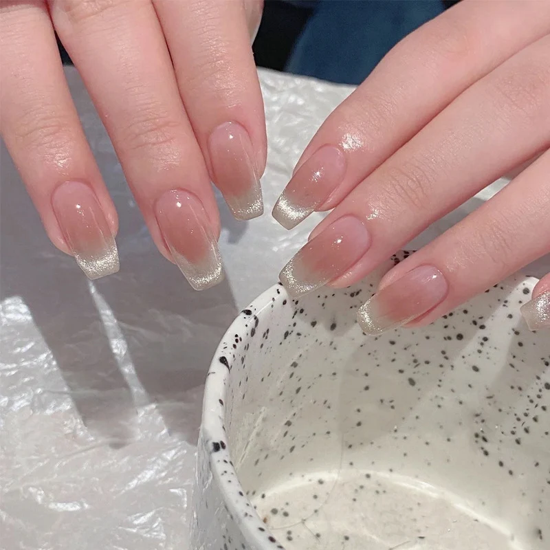 Premium Glossy Ombre Press-On Nails Stornfield