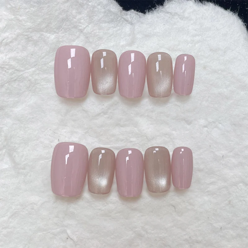 Premium Glossy Natural Press-On Nail Set Stornfield