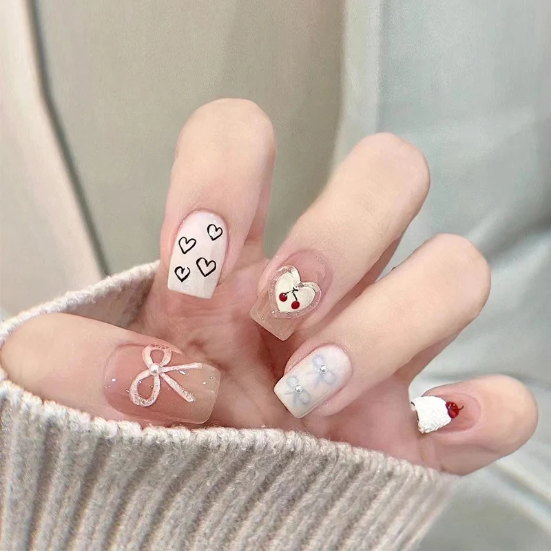 Premium Glossy Almond-Shaped Press-On Nails Stornfield 1789388672
