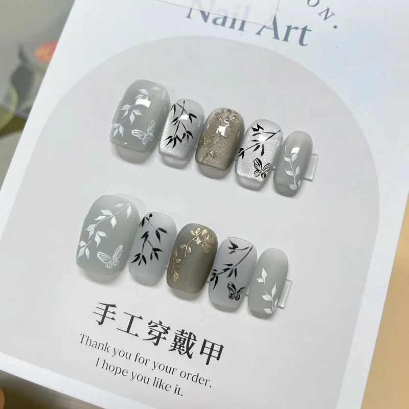 Premium Glossy Almond-Shaped Press-On Nails Stornfield 1789388672
