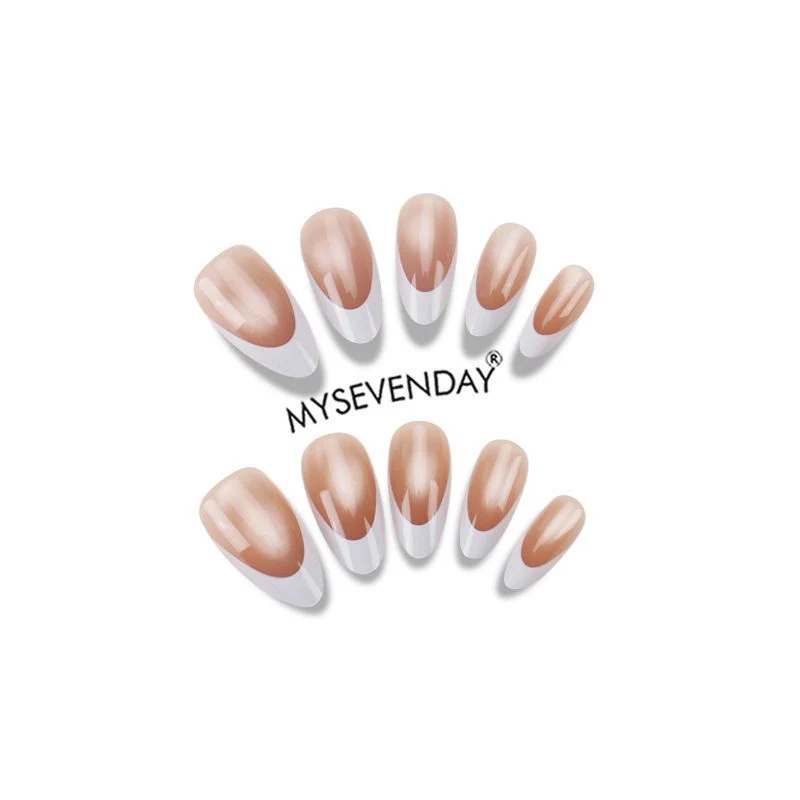 Premium French Tip Press-On Nail Set Stornfield