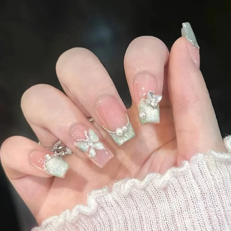 Premium Decorative Glittery Press-On Nails Stornfield