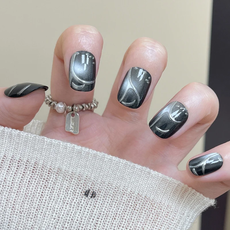 Premium Artistic Press-On Nail Design Stornfield