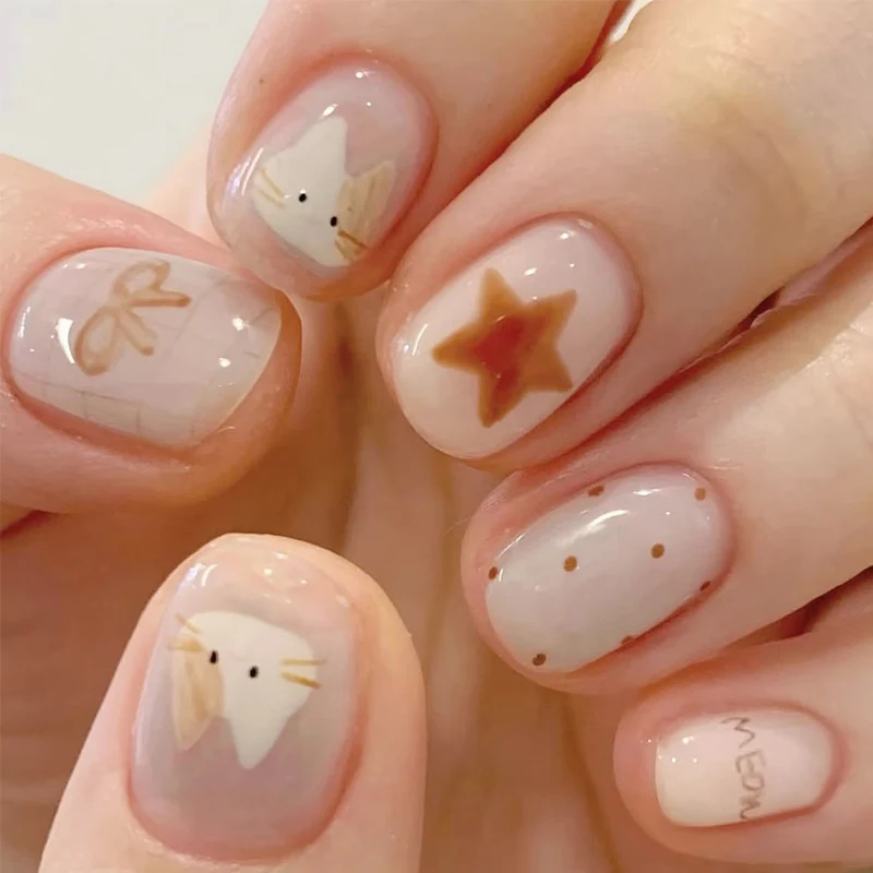 Premium Artistic Long Stiletto Nail Tips with Intricate Embellishments Stornfield