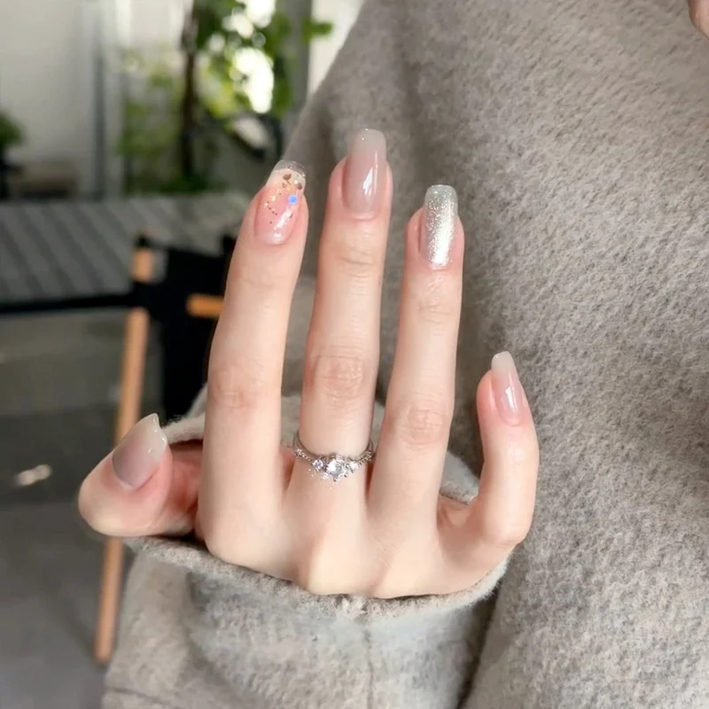 Premium Artistic Long Stiletto Nail Tips with Intricate Embellishments Stornfield