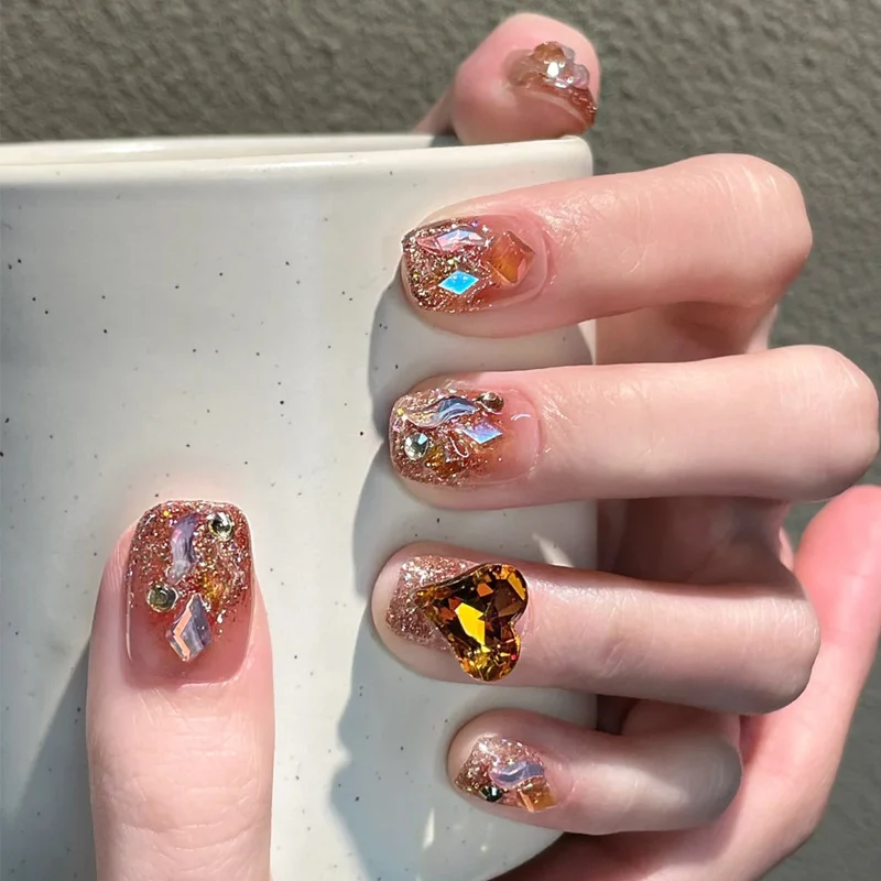 High-Gloss Gel Press-On Nails Stornfield
