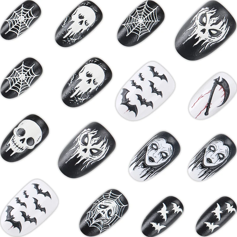 Halloween-Themed Nail Art Press-On Set Stornfield