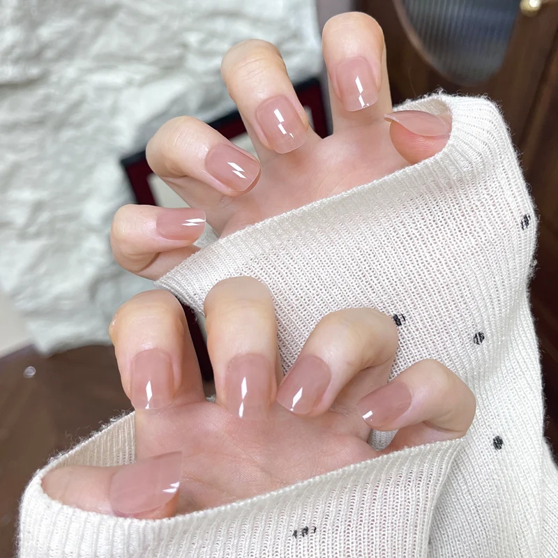 Glossy Square Press-On Nails Stornfield