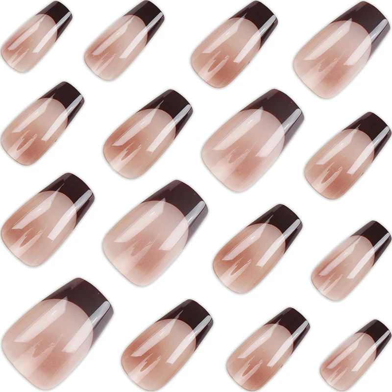 Glossy Ombre French Tip Press-On Nails Stornfield