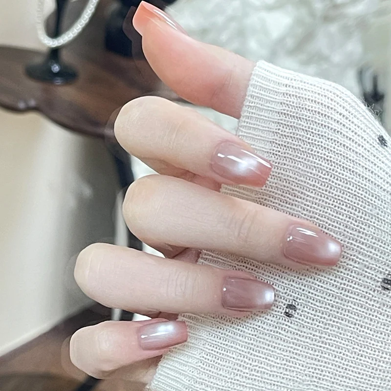 Glossy Natural Finish Press-On Nails Stornfield