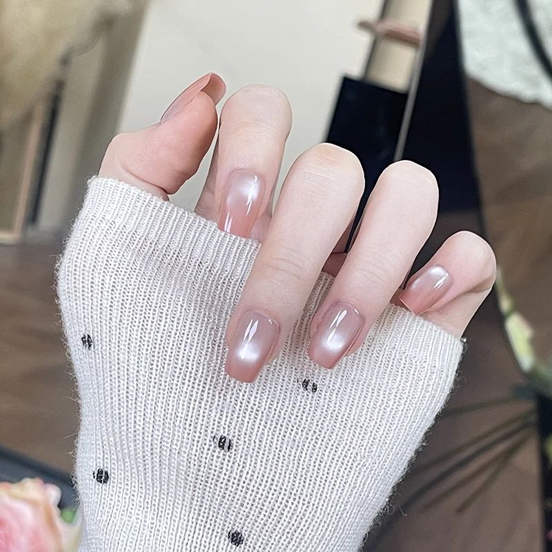 Glossy Natural Finish Press-On Nails Stornfield