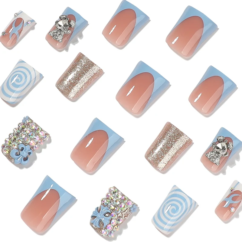 Artful nail art with cute animal motifs and glitter accents Stornfield