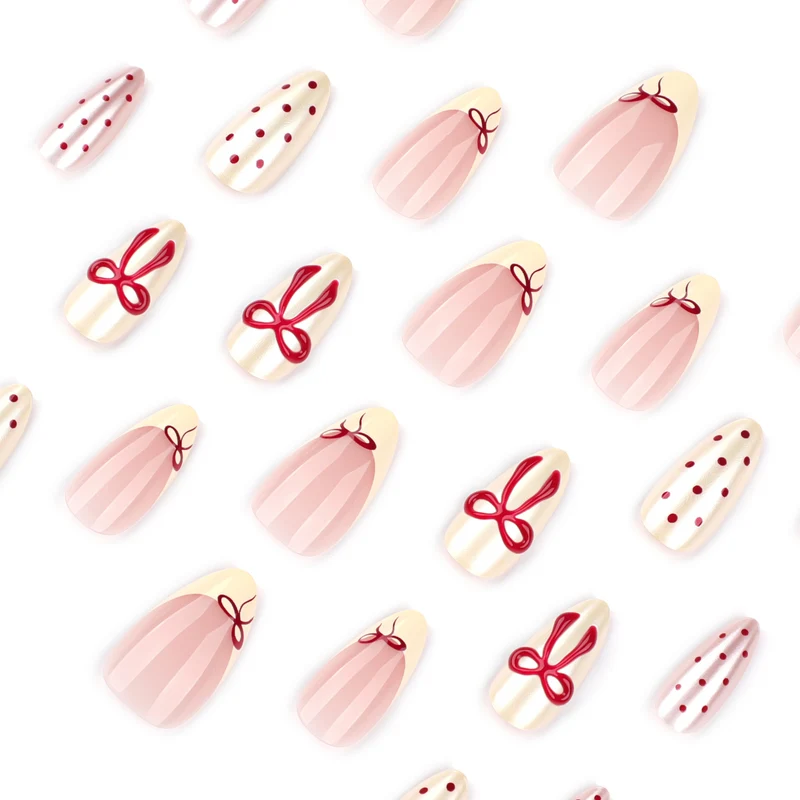 Artistic Nail Art with Cute Bow Decorations Stornfield