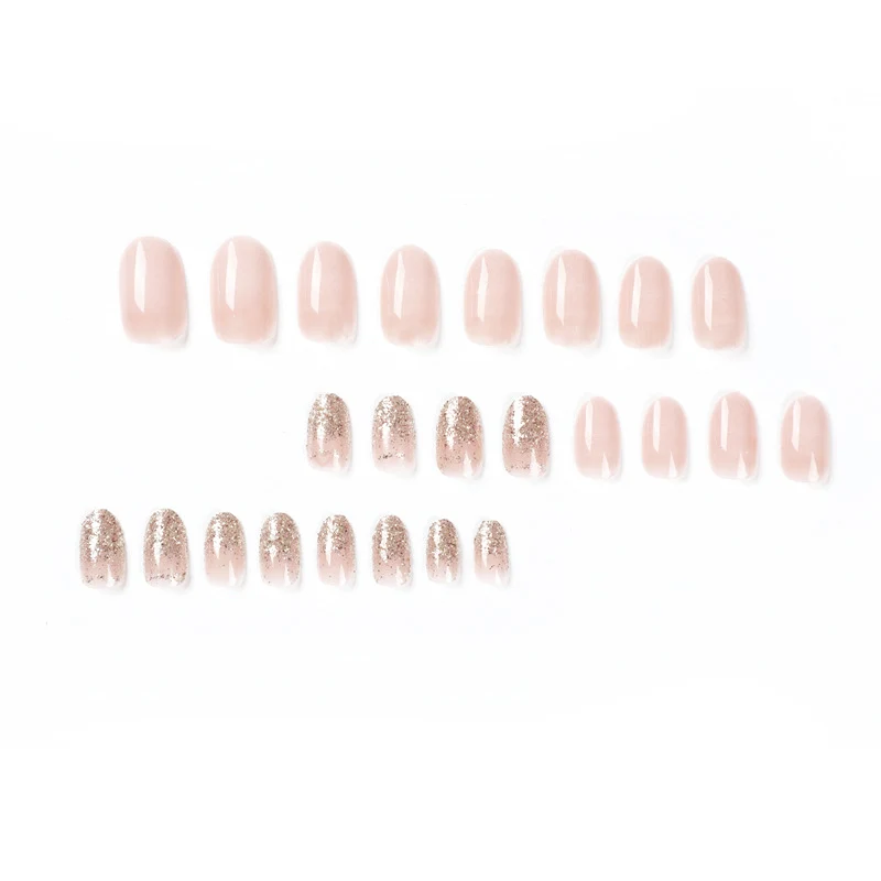 Artful nail art with rhinestone embellishments and elegant gradient color Stornfield