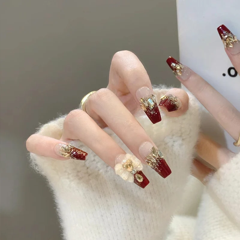 Ombre Press-On Nails with Glossy Finish Stornfield